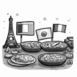 Um jantar temático “volta ao mundo em 6 pratos”