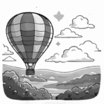 Um passeio de balão ao nascer do sol