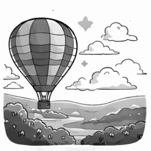 Um passeio de balão ao nascer do sol